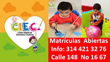 Centro Infantil de Emociones Creativas, CIEC - Jardín Infantil ubicado en el barrio Cedritos, norte de Bogotá. Yoga, Gimnasio, Danzas, Música, Artes, Inglés, Clases extracurriculares, huerta, biblioteca interactiva.