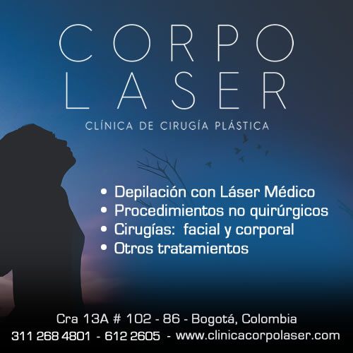 Clínica Corpo Láser, Bogotá, Colombia - Cirugía Plástica Estética - Depilación con láser Médico en Bogotá - Depilación permanente - Depilación Definitiva - Tratamientos y cirugías faciales y corporales.