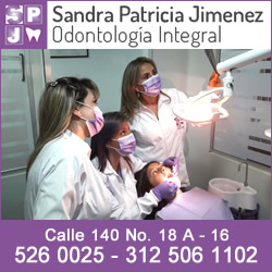 Odontología Sandra Patricia Jiménez. Cedritos, Norte de Bogotá. Rehabilitación oral, Implantología, Cirugía Oral y Maxilofacial, Estética, Endodoncia, Odontopediatría, Ortodoncia, Periodoncia, Ortopedia Maxilar.