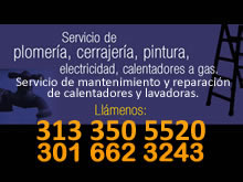 servicio de plomería, plomero, arreglo, reparación calentador gas electricidad, pintura