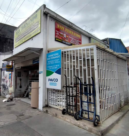 Servicio de plomería, electricidad. Cedritos, norte de Bogotá. Domicilios. Depósito y Ferretería San Fernando. Venta de materiales y accesorios para construcción.