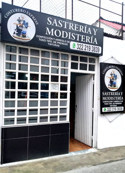 Costurero Express - Clínica de Ropa. Cedritos, Bogotá. Confección en alta costura. Almacén: prendas para dama y caballero. Arreglos de todo tipo. Arreglos espacializados. Tinturados. Lavandería. Remontadora de calzado. Insumos para confección. Clases particulares de modistería. Uniformes empresariales.